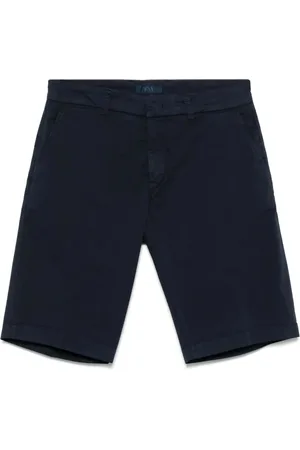 FAY Homme, Shorts, Bleu, Taille: W33 Shorts Bleus avec Fermeture Cachée