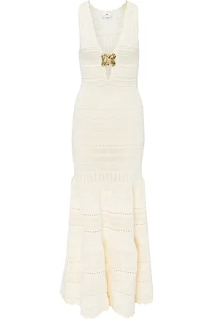 Elisabetta Franchi Femme, Robes, , Taille: 36 FR Robe Tricot Beurre