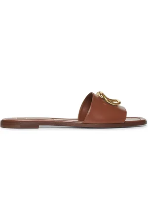 VALENTINO GARAVANI Femme, Chaussures, Brun, Taille: 38 EU Sandales en Cuir Marron clair