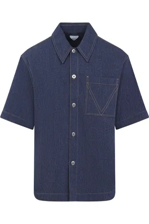 Bottega Veneta Homme, Chemises, Bleu, Taille: M Chemise Bleue Élégante pour Homme