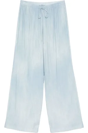 ERMANNO SCERVINO Femme, Pantalons, Bleu, Taille: 36 FR Pantalon Large