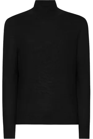 Dolce & Gabbana Homme, Pulls, Noir, Taille: L Pull noir avec col roulé
