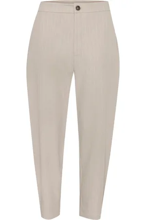 Kaffe Femme, Pantalons, , Taille: 36 FR Gris Melange Rayures Pinstripe Pantalon