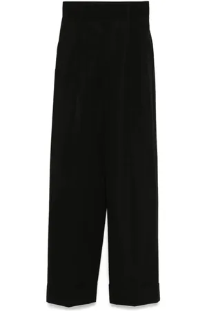 Serafini Femme, Pantalons, Noir, Taille: 36 FR Pantalon Noir avec Ourlet Relevé