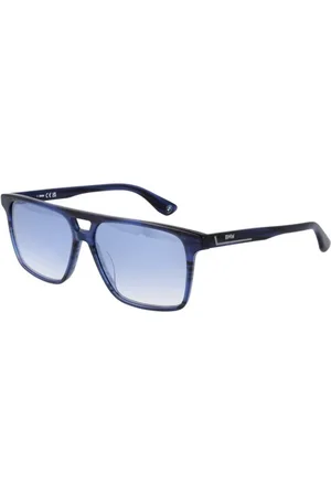 BMW Homme, Accessoires, Bleu, Taille: ONE Size Lunettes de Soleil Bleues Rectangulaires avec Verres Dégradés