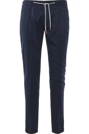 ELEVENTY Homme, Pantalons, Bleu, Taille: W36 Pantalon Jogger Bleu avec Cordon de Serrage