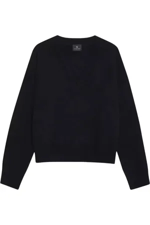 ANINE BING Femme, Pulls, Noir, Taille: 38 FR Pull en cachemire noir à col en V