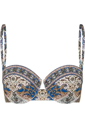 Camilla Femme, Maillots de bain, Multicolore, Taille: 38 FR Haut Bikini Imprimé Bleu Cristal