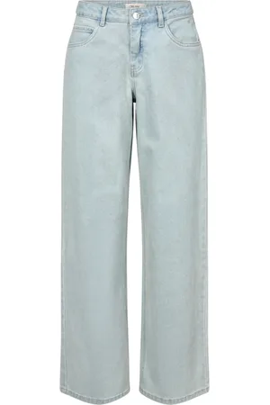 Cream Femme, Jeans, Bleu, Taille: W26 L32 Jean large en denim argenté