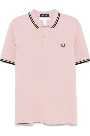 Comme des Garçons Homme, Tops, Rose, Taille: S Polo Rose à Rayures