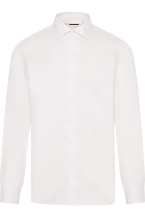 Finamore Homme, Chemises, Rose, Taille: L Chemise à rayures en coton fabriquée en Italie