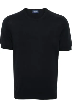DRUMOHR Homme, Tops, Bleu, Taille: 3XL Pull en Coton Bleu Marine