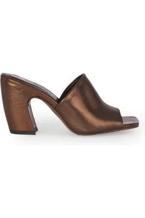 Cortana Femme, Chaussures, Brun, Taille: 41 EU Janis, mules en cuir bronze foncé