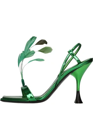 3Juin Femme, Chaussures, Vert, Taille: 36 EU Sandales Vertes