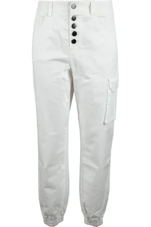 ANOTHER LABEL Femme, Pantalons, Blanc, Taille: 42 FR Pantalon