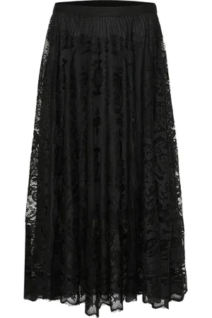 Kaffe Femme, Robes, Noir, Taille: 40 FR Élégante Jupe en Dentelle Noire