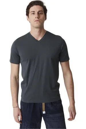Daniele Fiesoli Homme, Tops, Noir, Taille: M T-Shirt Col en V