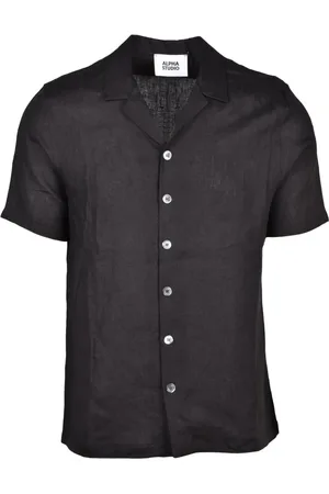 ALPHA STUDIO Homme, Chemises, Noir, Taille: M Chemise en Lin