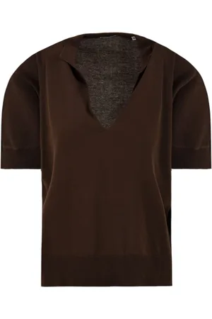 Aspesi Femme, Blouses et Chemises, Brun, Taille: 36 FR Polo marron T-shirts et Polos