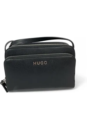 HUGO BOSS Femme, Sacs, Noir, Taille: ONE Size Sac Bandoulière Double avec Fermeture Éclair