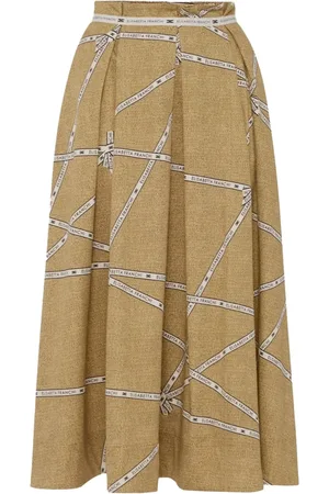 Elisabetta Franchi Femme, Jupes, , Taille: 42 FR Jupe en Coton A-line avec Poches