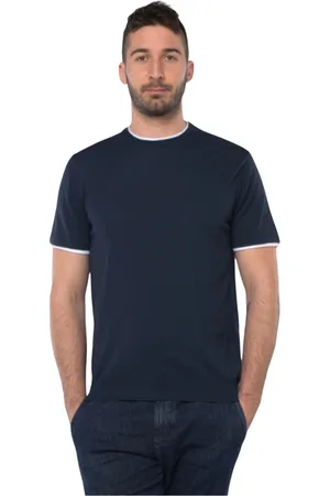 Daniele Fiesoli Homme, Tops, Bleu, Taille: XL Chemise bleue à manches courtes pour homme