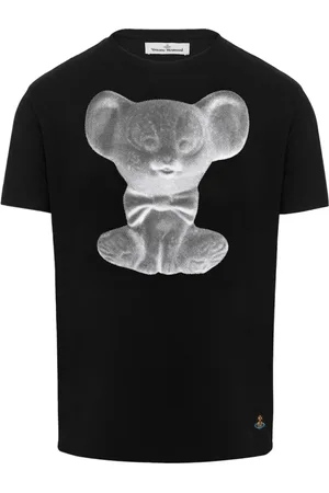 Vivienne Westwood Homme, Tops, Noir, Taille: M T-shirt Classique Noir avec Souris