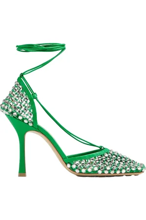 Bottega Veneta Femme, Chaussures, Vert, Taille: 37 EU Parakeet Cuir Semelle en Caoutchouc Baskets