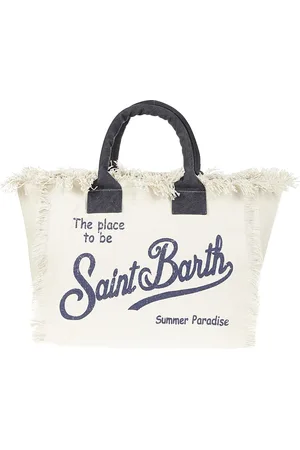 MC2 SAINT BARTH Femme, Sacs, Multicolore, Taille: ONE Size Sac Vanity en Denim à Franges