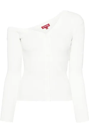 Staud Femme, Pulls, , Taille: 38 FR Cardigan Épaules Dénudées Artisanal