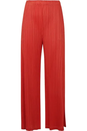 Issey Miyake Femme, Pantalons, Rouge, Taille: 46 FR Pantalons de février dans les couleurs mensuelles