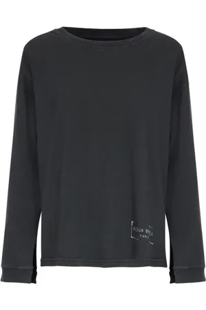 Maison Margiela Femme, Tops, Gris, Taille: 42 FR Pull Gris avec Détails Côtelés