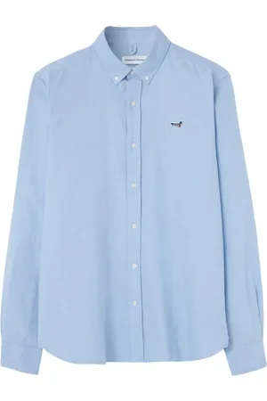 Edmmond Studios Homme, Chemises, Bleu, Taille: XL Canard Chemise Bleu Clair