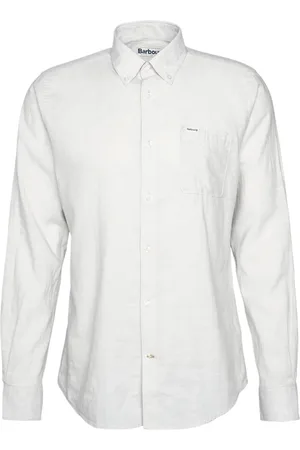 Barbour Homme, Chemises, Blanc, Taille: 2XL Chemise élégante à manches longues ivoire
