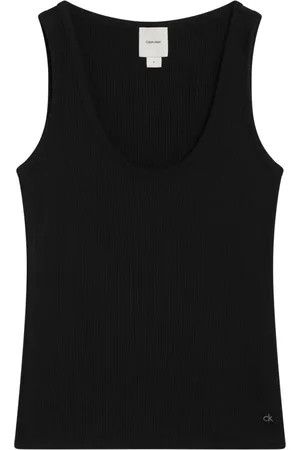 Calvin Klein Femme, Tops, Noir, Taille: 42 FR Débardeur Élégant pour Femmes