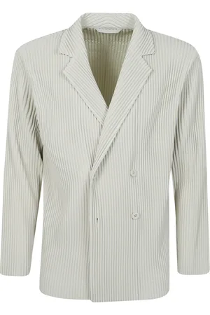 Issey Miyake Homme, Vestes, Gris, Taille: M Veste Plissée