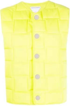 Bottega Veneta Femme, Vestes, Jaune, Taille: 40 FR Gilet Kiwi pour Homme