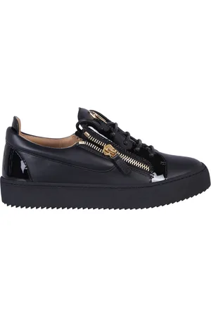 Giuseppe Zanotti Homme, Chaussures, Noir, Taille: 43 EU Baskets Noires avec Détails Dorés