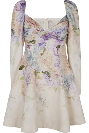 ZIMMERMANN Femme, Robes, Multicolore, Taille: 36 FR Mini Robe à Manches Bouffantes
