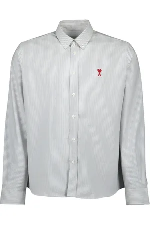 Ami Homme, Chemises, Bleu, Taille: L Chemise à Rayures Cœur Ami