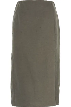 Patrizia Pepe Femme, Jupes, Gris, Taille: 38 FR Longuette Midi Skirt