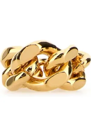 Jil Sander Femme, Accessoires, Jaune, Taille: S Bague en métal doré