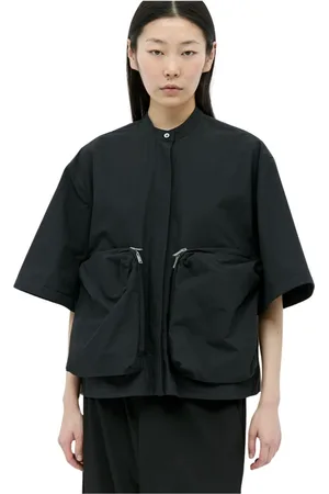 Jil Sander Femme, Blouses et Chemises, Noir, Taille: 38 FR Chemise à Poches Plaquées