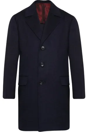 Kiton Homme, Manteaux, Bleu, Taille: 2XL Veste d`extérieur en cachemire Tissage Bleu
