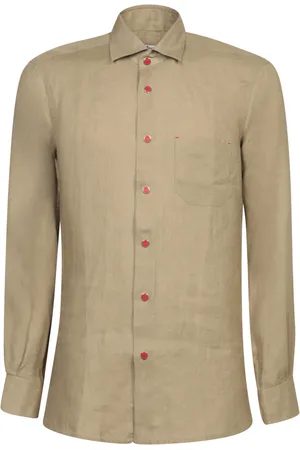 Kiton Homme, Chemises, Brun, Taille: 3XL Chemises Blanches