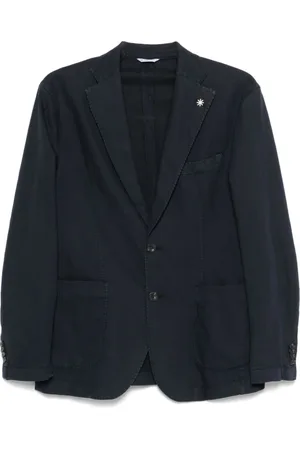 Manuel Ritz Homme, Vestes, Bleu, Taille: M Veste Bleue avec Fermeture Boutonnée Avant