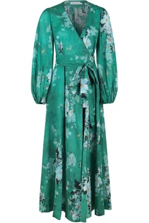 ZIMMERMANN Femme, Robes, Vert, Taille: 40 FR Robe portefeuille