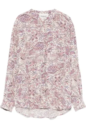 Isabel Marant Femme, Blouses et Chemises, Multicolore, Taille: 36 FR Chemise à Imprimé Paisley avec Pli Creux