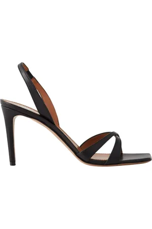 PARIS TEXAS Femme, Chaussures, Noir, Taille: 36 EU Sandales à Talons Hauts en Cuir Noir