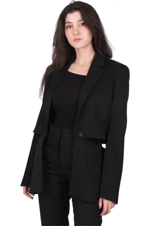 J.W.Anderson Femme, Vestes, Noir, Taille: 38 FR Blazer Découpé